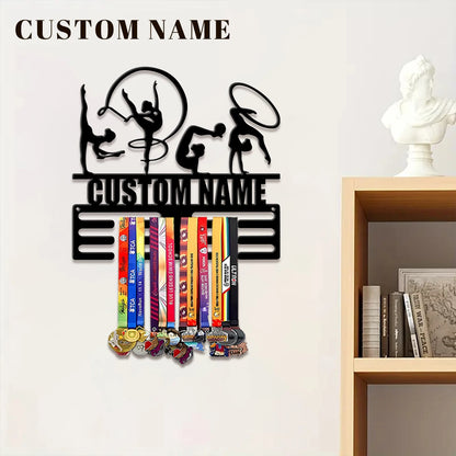 Custom Gymnastics Metal Medal Display Rack, Valentines Gift, for Room Decor, Suitable for Basketball, Football Exercise