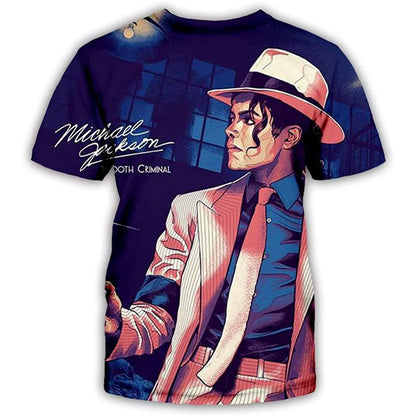 Summer Fashion Hip Hop Artist Print Retro Cool Casual Men's Harajuku Street Style Short-Sleeve Stylish Quick-Drying Breathable