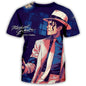 Summer Fashion Hip Hop Artist Print Retro Cool Casual Men's Harajuku Street Style Short-Sleeve Stylish Quick-Drying Breathable