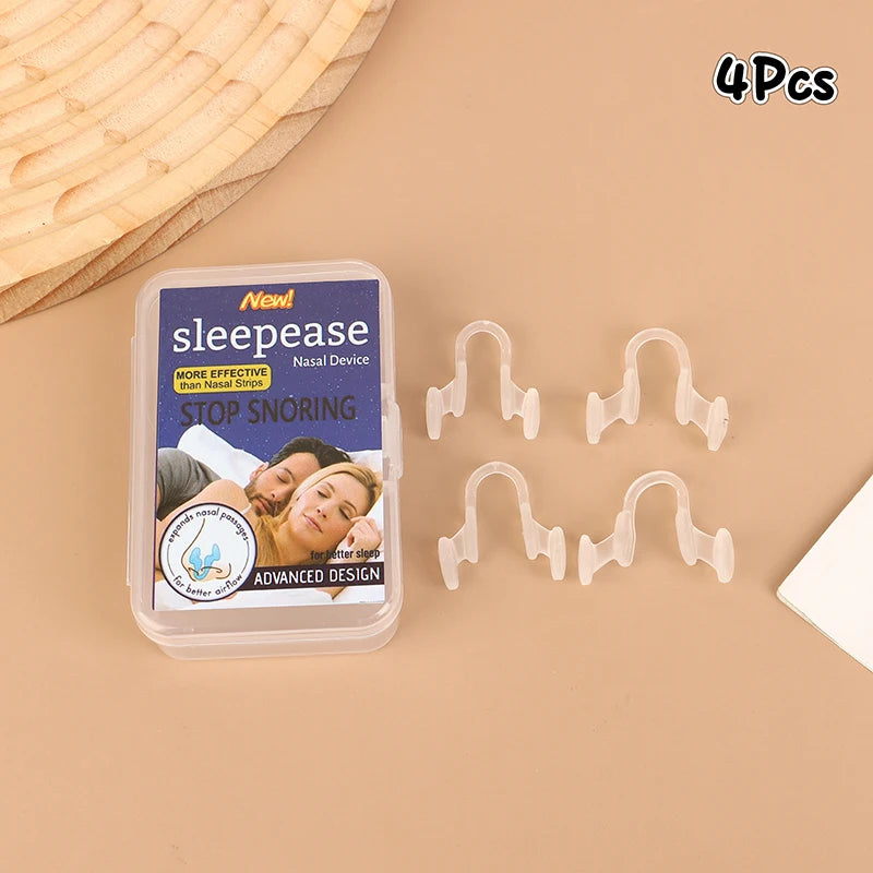 Anti Snore Nasal Dilator Stop Snoring Silicone Nose Clip Sport Easy Breath Nasal Clip Stop Snoring Aid Device Improve Sleeping