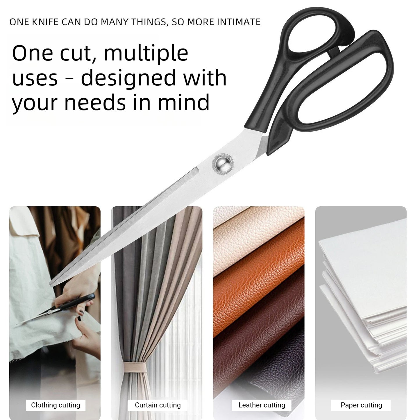 10 Inch Stainless Steel Tailor Shears for Fabric Leather Cutting Professional Sewing Craft DIY Apparel Making Tool Accessory