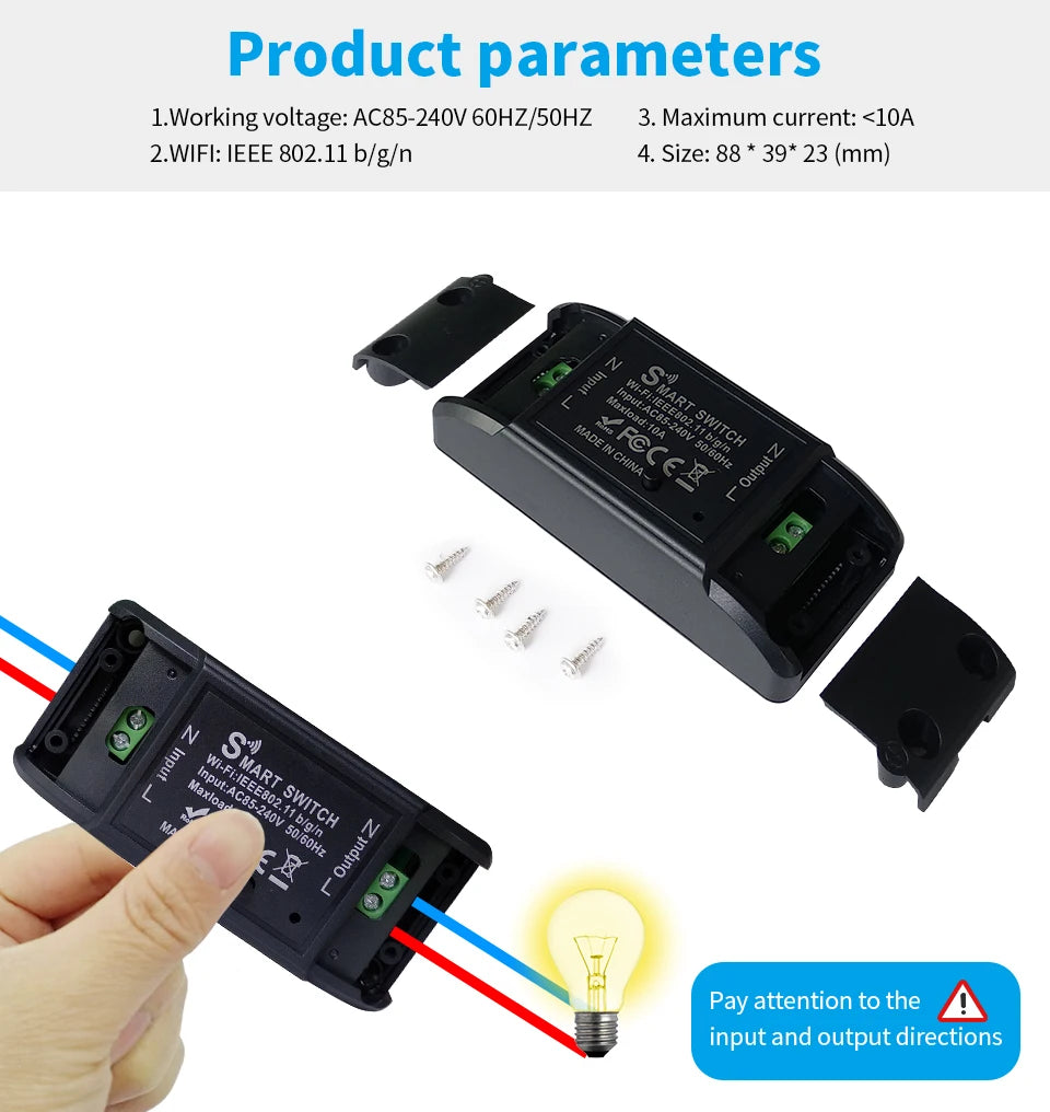 Universal Breaker Timer Smart Life APP Wireless Remote Control Works with Alexa Google Home DIY WiFi Smart Light Switch