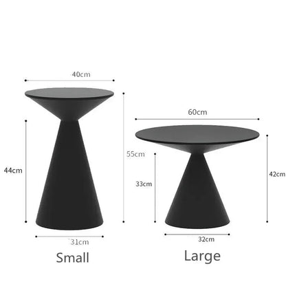 Round Light Luxury Metal Coffee Table Living Room Furniture Sofa Side Tables A Few Balcony Tea Tables Bedroom Nightstand