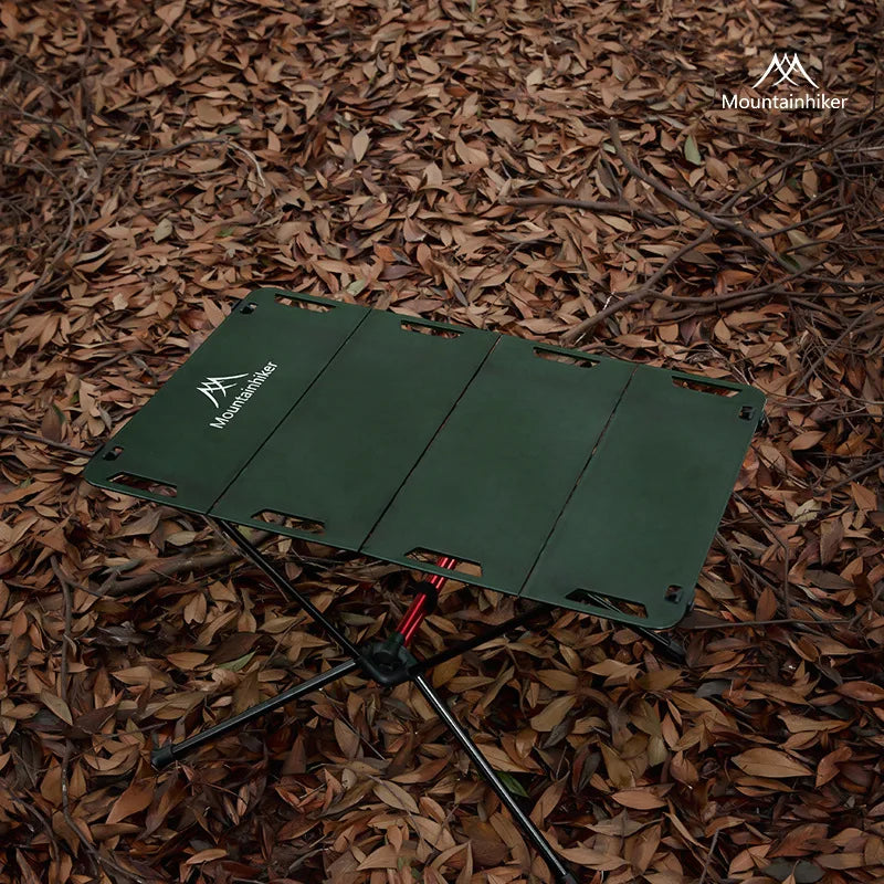 MOUNTAINHIKER Portable Picnic Table Beach Tables Camping Table for Foldable Edge With Hollowing Hangable Items More Convenient