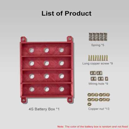 Weld-free 18650 Battery Holder/box Pure Copper High Current Lithium Battery in parallel in series DIY Battery Case 1s-8s 2s 5s
