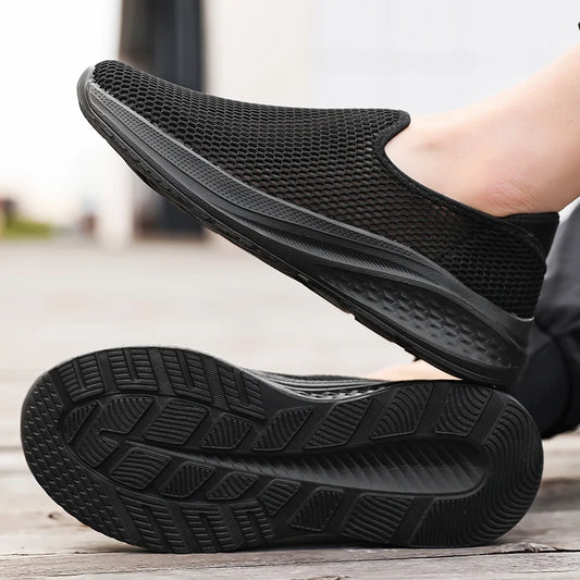 Outdoor Mesh Men Loafers Summer Man Casual Shoes Platform Walking Sneakers Comfortable Breathable Running Jogging Sport Shoes