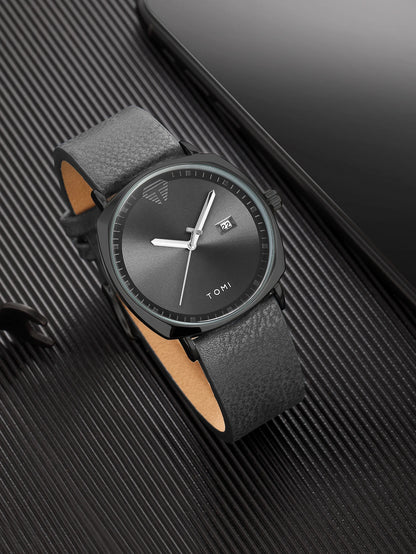 TOMI 3PCS Simple Business Men Watch Wallet Gift Box Set High Quality Classic Versatile Men Quartz Watch Clock Gifts Reloj