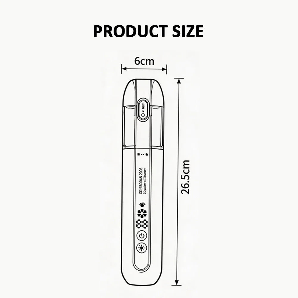 Car Vacuum Cleaner With Brushless Motor Lighting Handheld Vacuum Portable Cordless Compressed Air Duster For Car Home Office