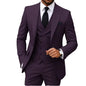 Slim Fit 3-Piece Men's Suit Set for Office Formal Business Wedding Groom Tuxedos Jacket Vest Pants Casual Male Men Clothing
