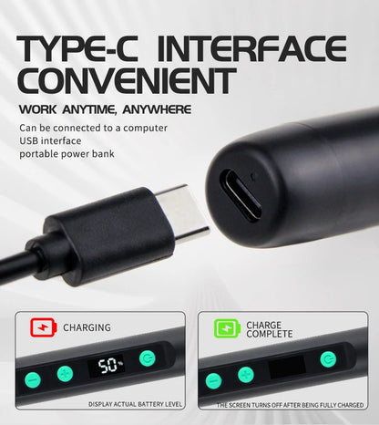 New Cordless USB Soldering Iron 1100mAh Rechargeable Digital Display Adjustable Temperature Portable Welding Iron Kit with 3 Tip