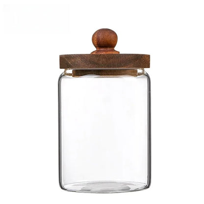 Kitchen Glass Storage Jar Multi-purpose Transparent Glass Sealed Jar Household Moisture-proof Grains Coffee Bean Storage Tank