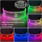 Cyberpunk LED Light Up Glasses Futuristic Luminous Unisex Eyewear Cool Glowing Glasses For Cosplay Bar Rave Club Halloween Party