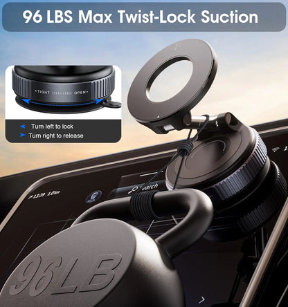 Car Mount Electric Vacuum Magnetic Holder 360° Adjustable Foldable Strong Suction Stand For GPS in Car For All Smartphones
