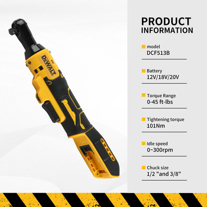 Dewalt DCF512/DCF513 Brushless Ratchet Right Angle Wrench LED Cordless Driver Variable Speed Power Wrench 20V Power Tools