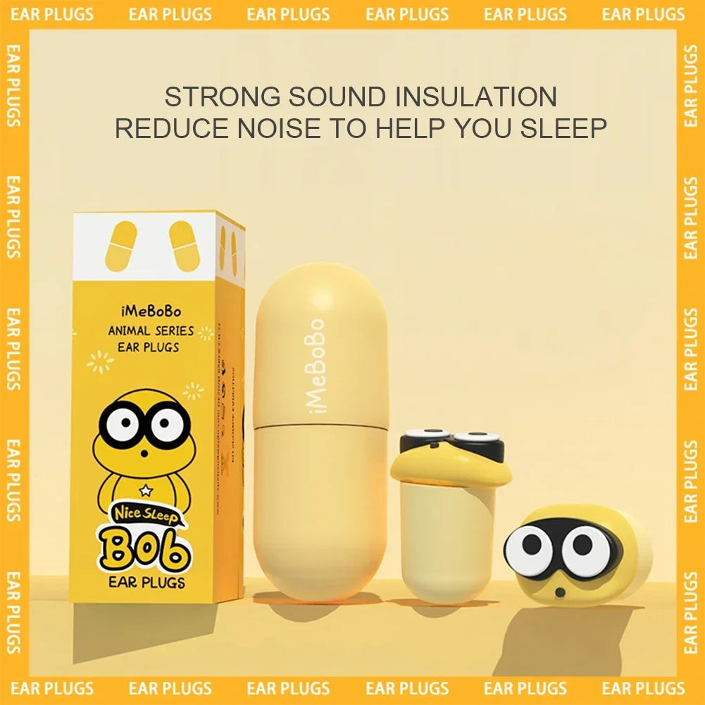 Cartoon Earplugs Soundproof Sleeping Ear Plugs Noise Reduction Ear Plug Special Mute Soft Slow Rebound Anti Snore Ear Protector