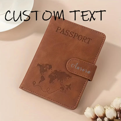 Custom Name Passport Holder for Essentials Passport Wallet Cover Case for Travel Accessories Passport Book Holders for Women/Men