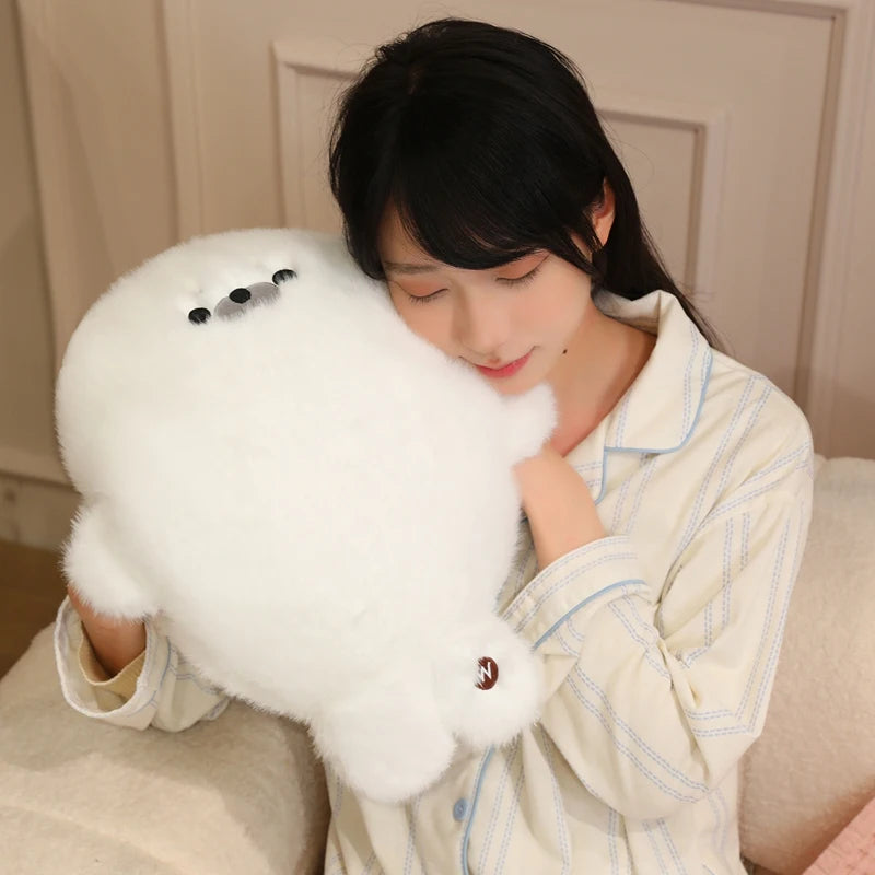 Chubby Cartoon Seal Plush Toys Cozy Soft Animal Hand Warmer Throw Pillow Office Nap Pillow Lovely Room Decor Xmas child Gift