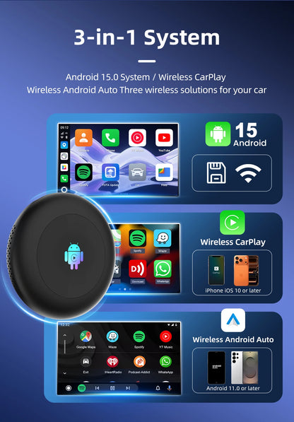 2026 5G Tbox Ultra2 Android 15 Wireless CarPlay Ai Box Android Auto Adapter SM6350 128GB 8-Core for BMW Youtube Netflix FOTA