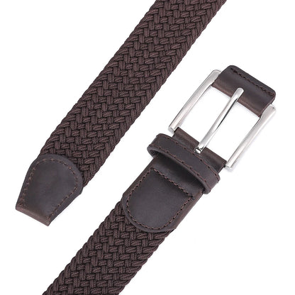 Casual Men's And Women's Woven Elastic Belt Outdoor Sports Stretch Jeans Designer Fashion Accessory for Men And Women