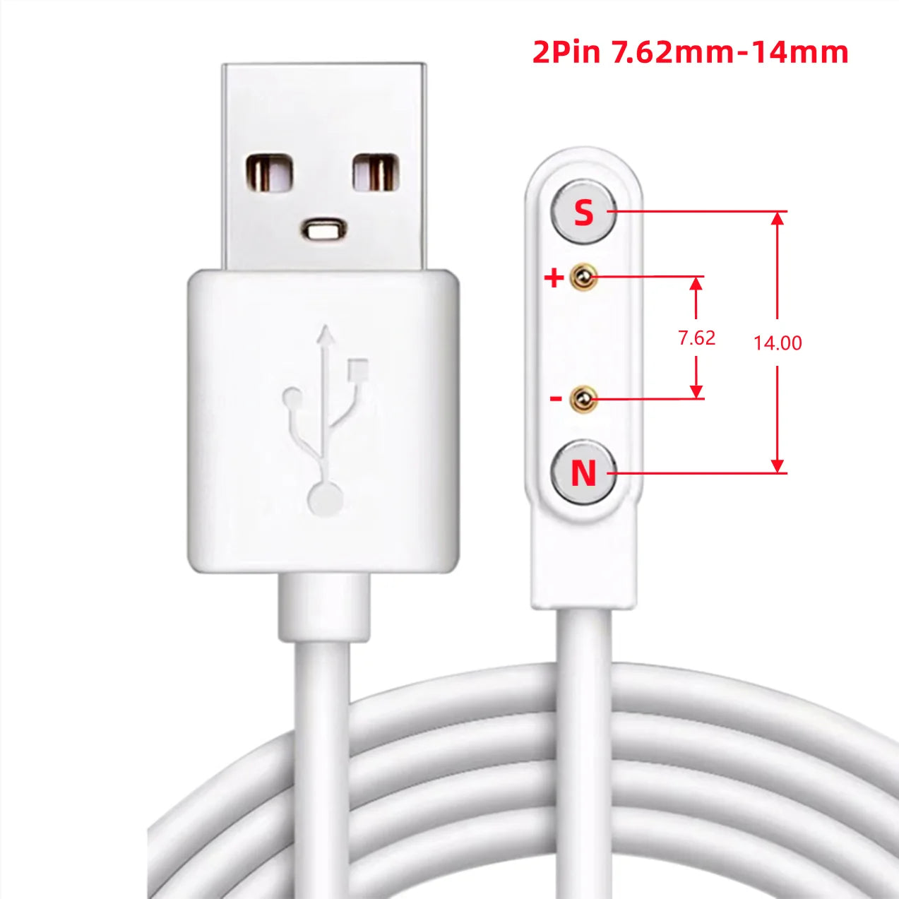 Aishi Magnetyczny kabel ładujący USB, ładowarka, adapter zasilania do inteligentnego zegarka, opaski sportowej, wyciskarki, słuchawek, szczoteczki do zębów, urządzeń kosmetycznych
