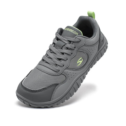 HOBIBEAR Unisex Wide Toe Sneakers Comfortable Walking Shoes Lace Up Outdoor Travel Breathable Running Sneakers