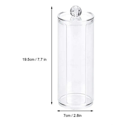 1pc Cylindrical Cotton Pad Holder, Makeup Storage Cotton Pad Dispenser, Bathroom Storage Jar, Desktop Storage Organizer