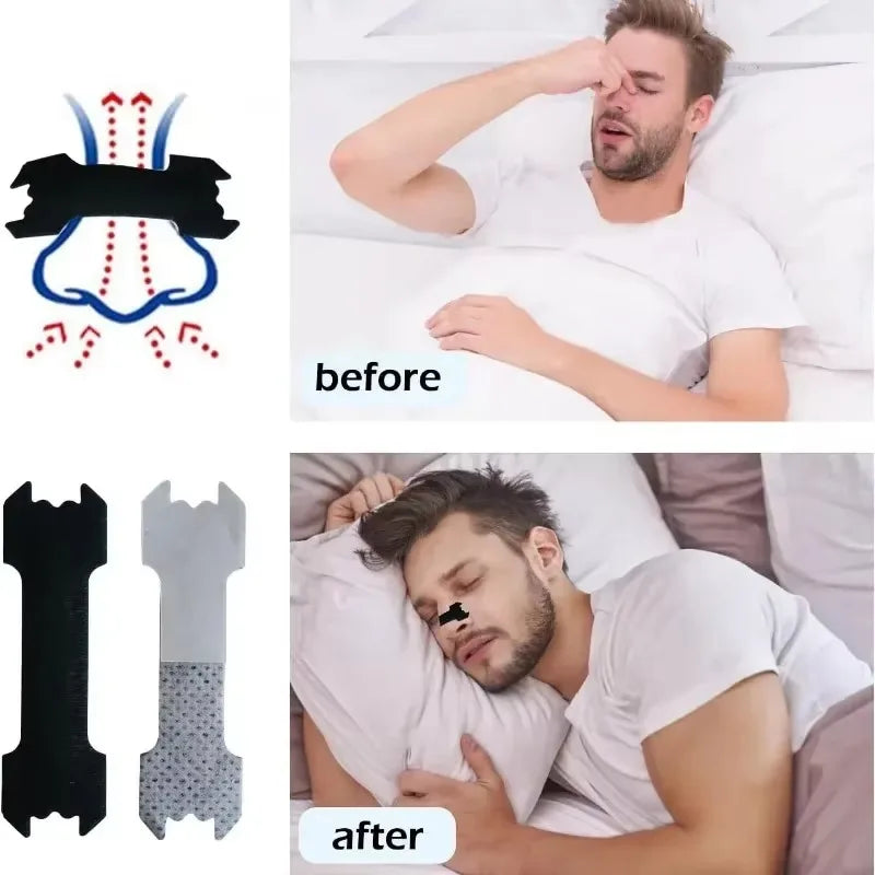 60/30/10/1PC Black Nose Strips Extra Strength Nasal Strips Better Sleeping Non-Invasive Anti Snoring Strips for Adult and Child