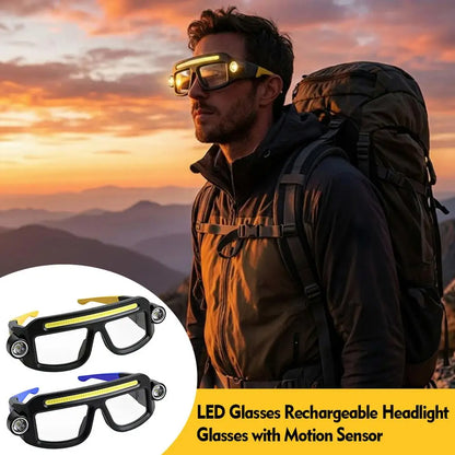 New XTE COB LED Rechargeable Multifunctional Glasses Light Waterproof Free Adjustment Angle Lightweight Glasses Lamp