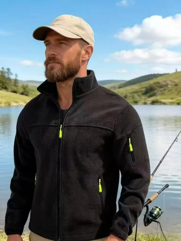 Men's hoodie autumn and winter 2026 new item fleece outdoor warm fleece jacket casual sports trend top