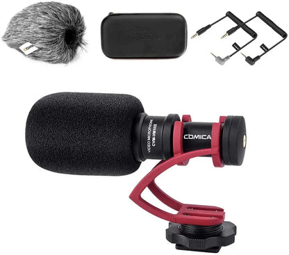 Comica CVM-VM10II Professional Shotgun Microphone with Shock Mount For iPhone,DSLR Camera,Android Smartphones Camera Microphone