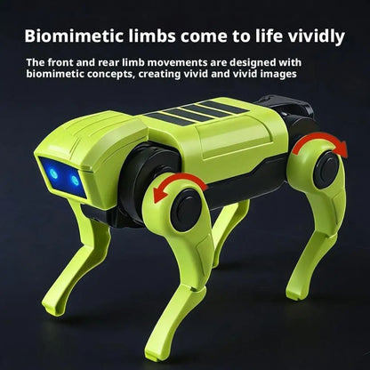 Electric Walking Mechanical Dog with Blue LED Lights Cool Quadruped Robot Pet Bionic Puppy Toy Birthday Gift for Smart Kids