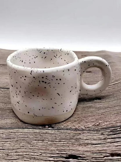 250ml Ceramic Mug Ring Handl Coffee Milk Modern Print Porcelain Mug Handmade Ceramic Hot Chocolate Cup Couple Handgrip Cups