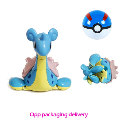 Pokemon ball deform Figure Pikachu Charizard Venusaur Blastoise Gyarados Solgaleo Lunala Action Figurine pokeball poke child Toy