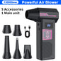 13000rpm Turbo Jet FanPowerful Air Blower, High Speed Jet Fan Handheld Portable Type-C Charging Dust Snow Cleaning Air Turbo Jet