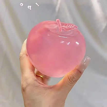 Transparent Apple Maltose Squishy Fidget Toy Stress Anxiety Relief Soft Squeeze Toy Portable Desk Accessory Office Decor Gift