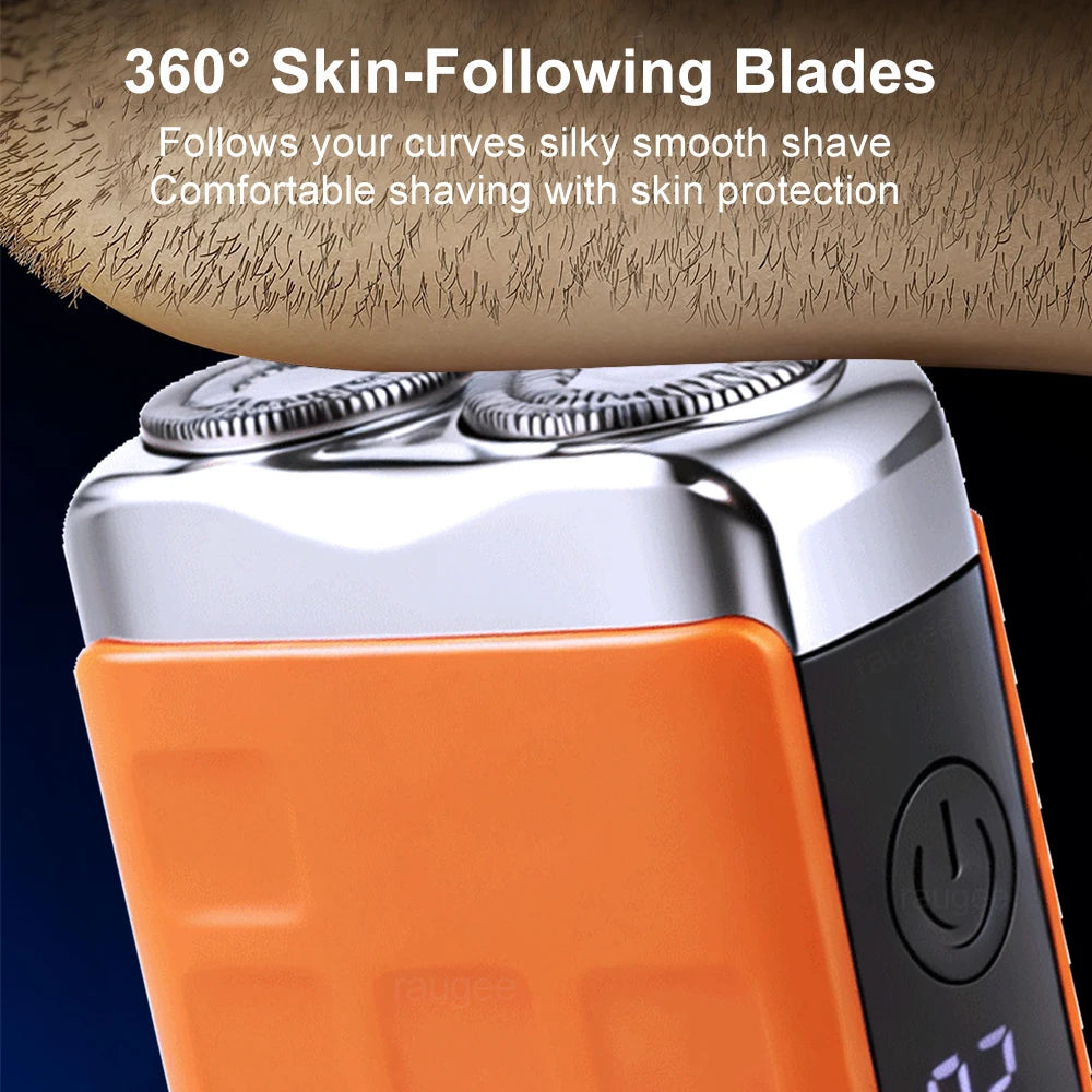 Electric Shaver for Men Portable Smart Facial Beard Trimmer Double Head Shaver Rechargeable Wet Dry Electric Razor