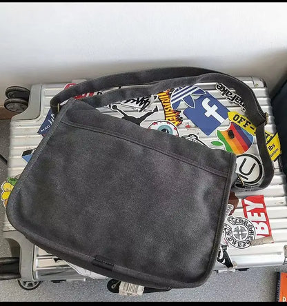 Canvas Large Capacity Mens Casual Handbags Vintage Shoulder Messenger Bag Leisure Student Satchel Package Bolsos Crossbody Bags