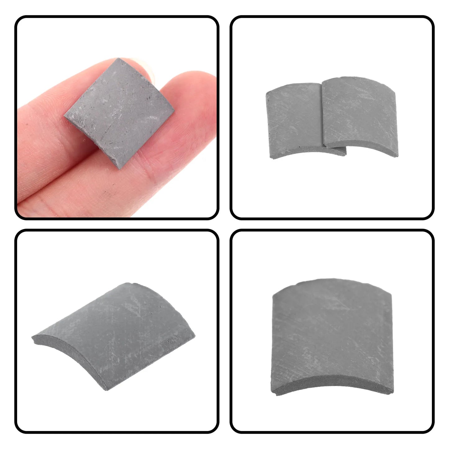 70pcs Mini Roof Tiles Miniature Simulated Roof Tiles Models Pottery Clay Roof Tiles DIY Miniature House Props 1.7x1.6cm