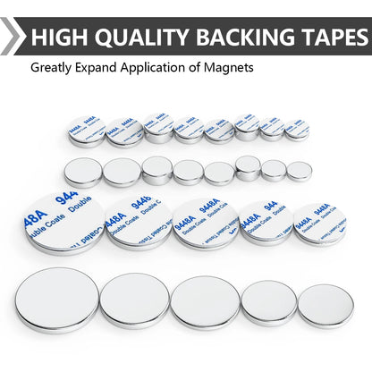 Super Powerful Magnet Neodymium With double-sided adhesive Magnet Round NdfeB N35 Strong Permanent Magnetic imanes Refrigerator