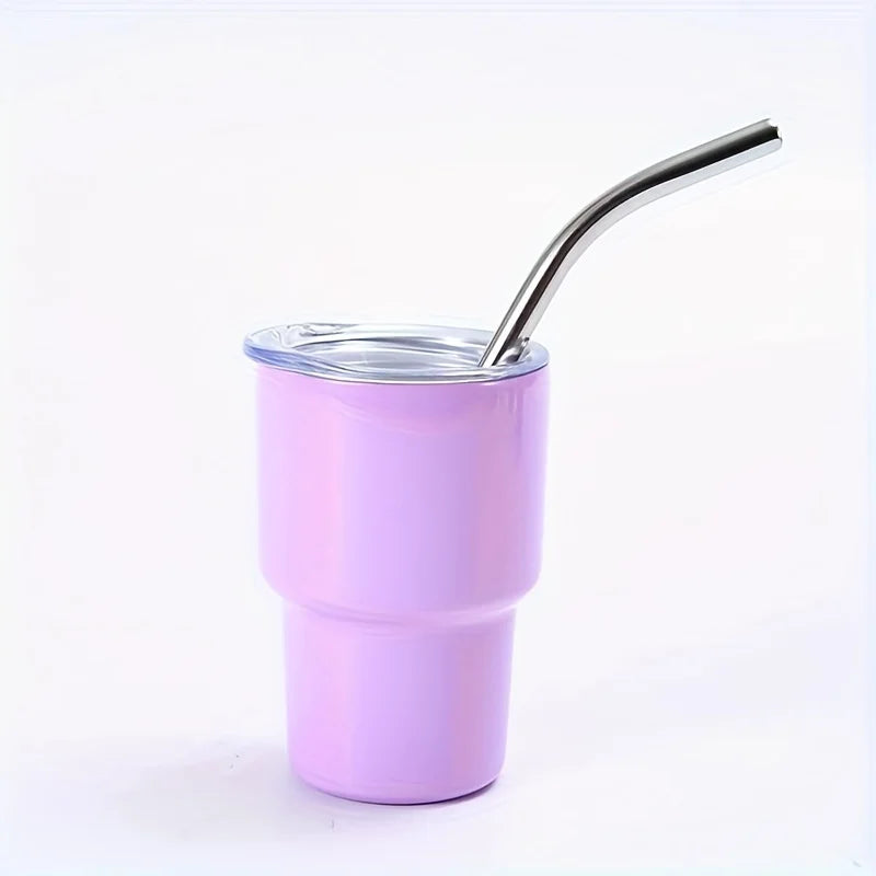 Stainless Steel Water Cup, Portable Mini Sippy Water Bottle, Suitable For Outdoor Camping, Picnic