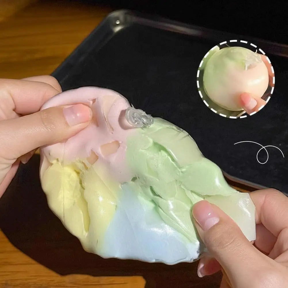 1pc High-end Matcha Mint Chocolate Handmade Ball Anti Stress Sensory Fidget Toy Cracking Wax Ball Soft Decompression Toys Gift