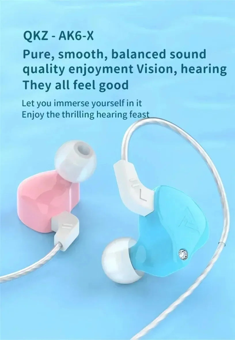 QKZ CK5 FiLe Wired Earphone Professional Gaming And Sports Noise Cancelling Headphones with Microphone HiFi Music Earphone
