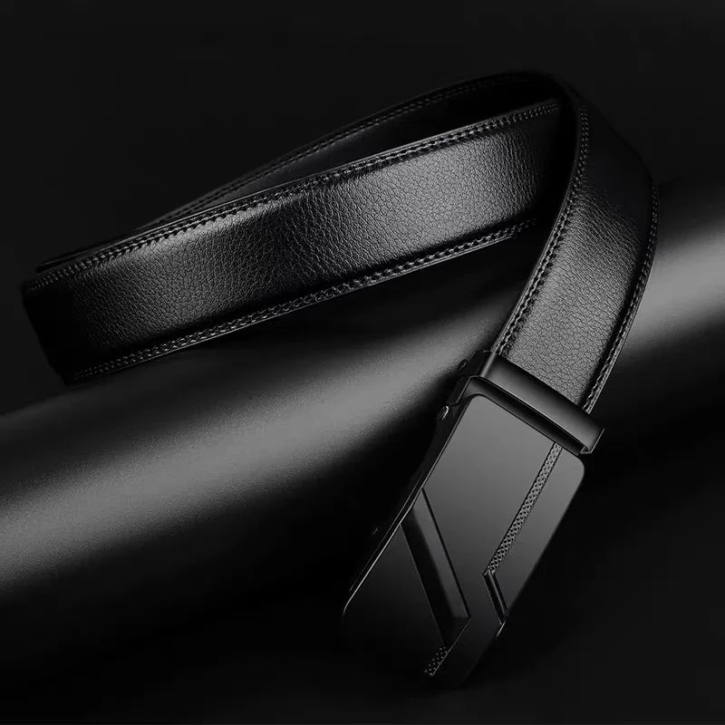 New Men's Belt PU Leather Belt Business High Quality Fashion Male Belt Automatic Buckle Belt for Popular