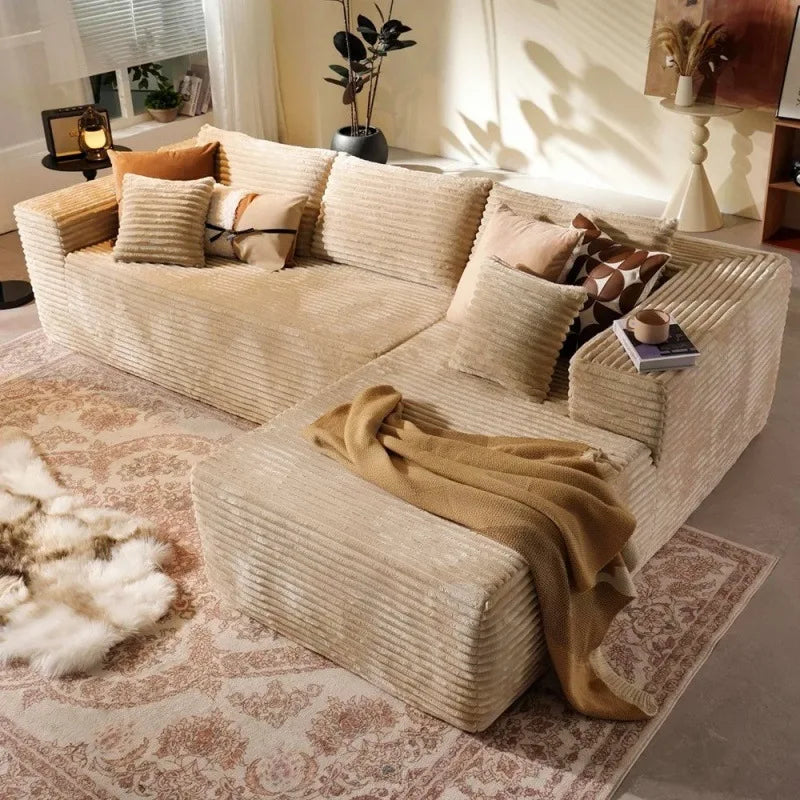 #Oversized Chaise Lounge Sectional Set Upholstered Cloud Lounge Couch Magic Boneless Sofa Bed With Ottoman Apartment Hotel