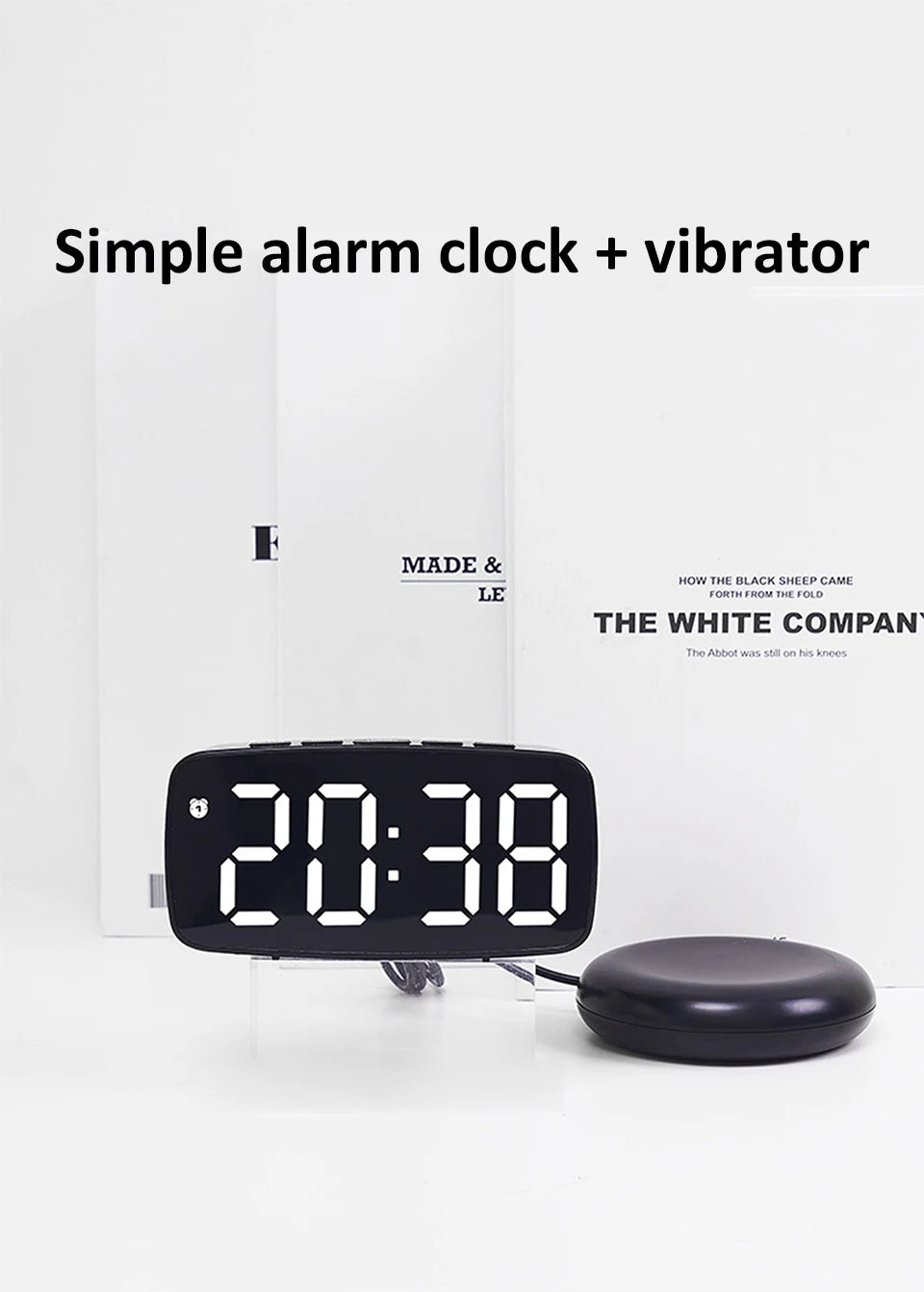 Super Loud Vibrating Alarm Clock LED Table Clock with Brightness Adjustment Desktop Clock for Heavy Sleeper Deaf Hard of Hearing