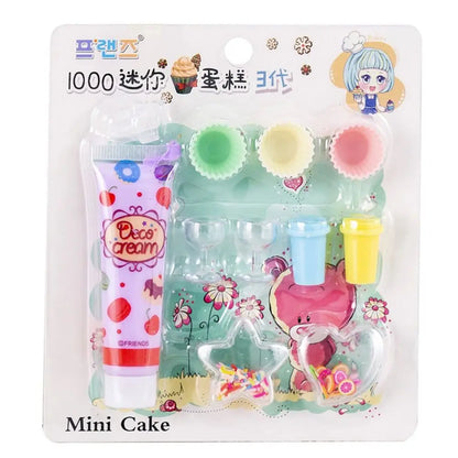 10pcs/Set Simulation Cream Children Ice Cream Dessert Making Cake Model Handmade DIY Set Leisure Entertainment Small Toys