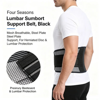 Adjustable Lumbar Support Belt Breathable Back Brace for Men Women Comfortable Daily Wear Waist Support Strap