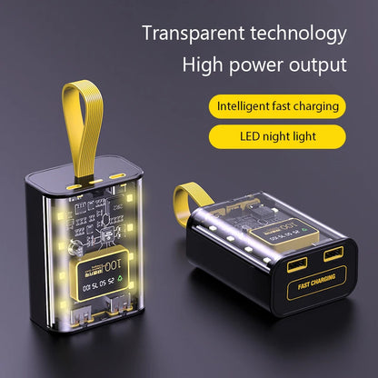 18650 Battery Charger Case DIY Power Bank Box Fast Charging Case with Night Light LCD Display Battery Charging Power Bank Box