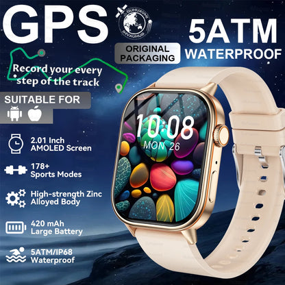 2026New Military Dual-band GPS Smart Watch Compass IP68K Waterproof Bluetooth Call Heart rate Sports Smart Watch For IOS Andriod