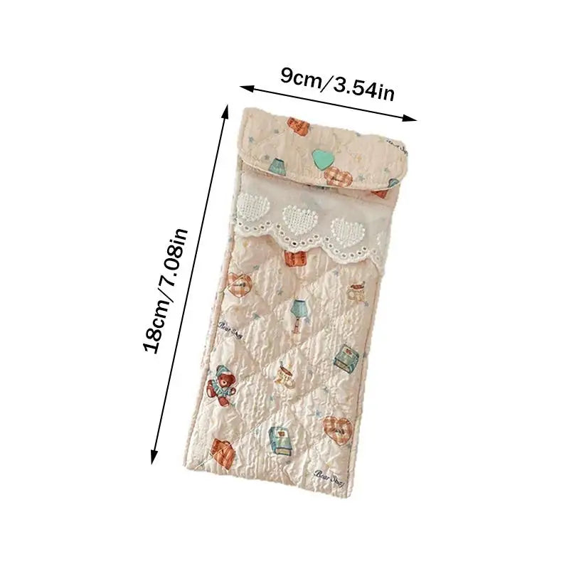 Stylish Quilted Glasses Holder Cute Kawaii Pouch Soft and Fun for Sunglasses and Eyeglasses